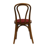 HX834 Hoop Back Dining Chair in Weathered Oak with Shetland Scarlett Seat (Pack of 2)