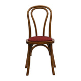 HX834 Hoop Back Dining Chair in Weathered Oak with Shetland Scarlett Seat (Pack of 2)