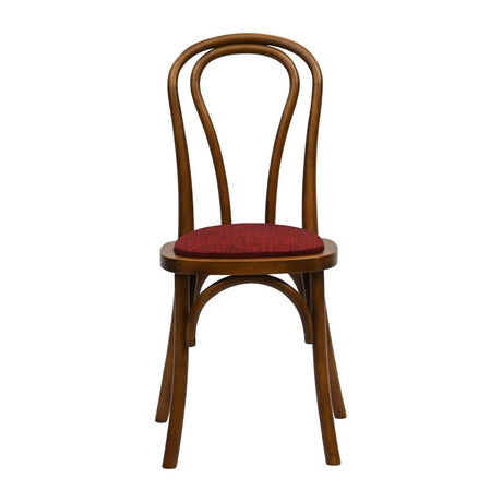 HX834 Hoop Back Dining Chair in Weathered Oak with Shetland Scarlett Seat (Pack of 2)