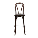 HX839 Hoop Back Bar Chair in Dark Walnut with Shetland Smoke Seat