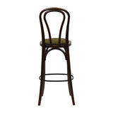 HX840 Hoop Back Bar Chair in Dark Walnut with Shetland Forest Seat