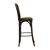 HX840 Hoop Back Bar Chair in Dark Walnut with Shetland Forest Seat