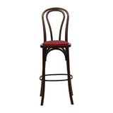 HX841 Hoop Back Bar Chair in Dark Walnut with Shetland Scarlett Seat