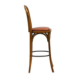 HX843 Hoop Back Bar Chair in Weathered Oak with Bison Tan Seat