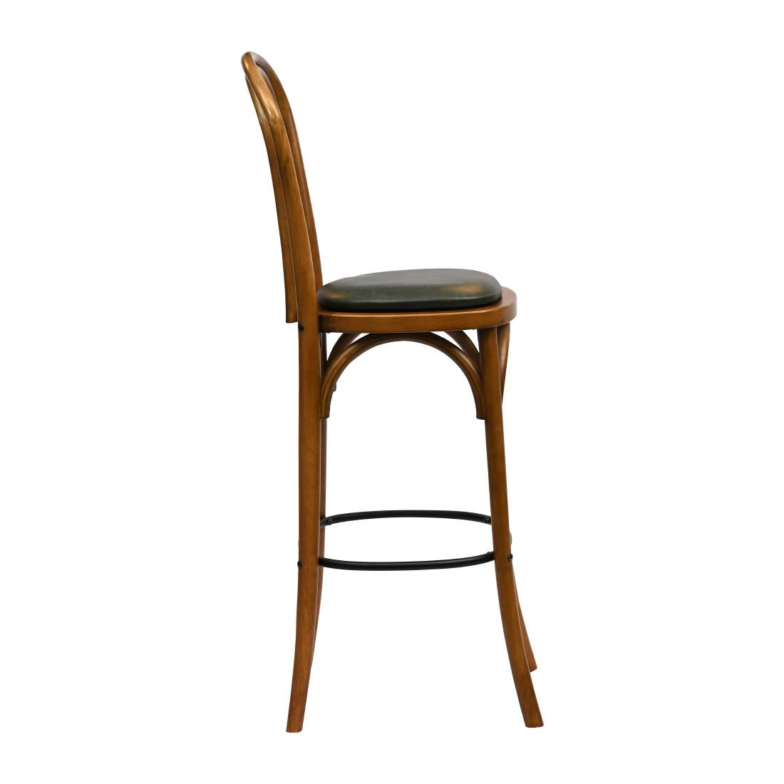 HX845 Hoop Back Bar Chair in Weathered Oak with Bison Cedar Seat