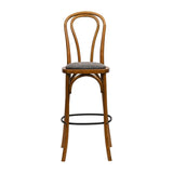 HX846 Hoop Back Bar Chair in Weathered Oak with Shetland Smoke Seat