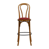 HX848 Hoop Back Bar Chair in Weathered Oak with Shetland Scarlett Seat