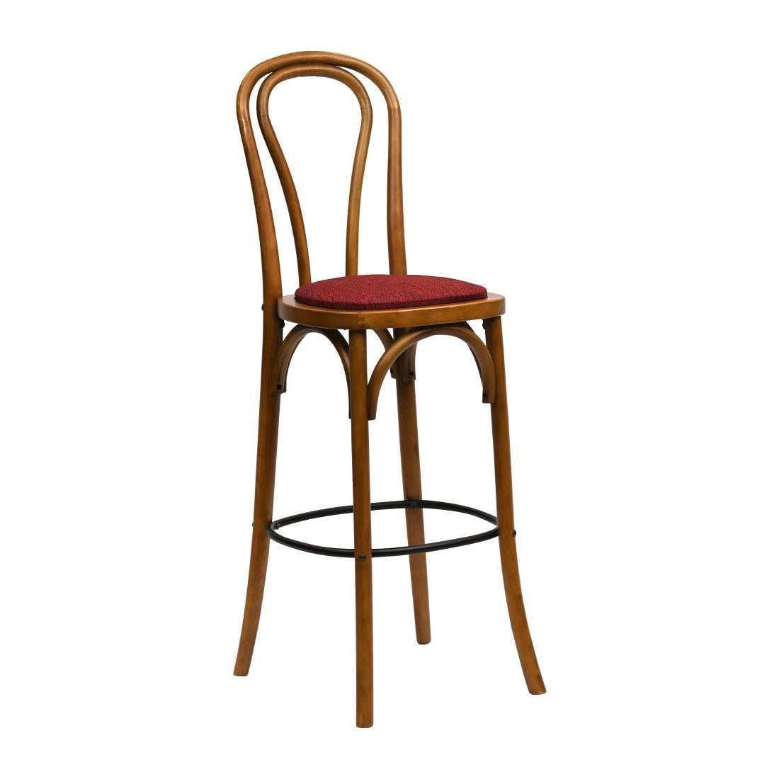 HX848 Hoop Back Bar Chair in Weathered Oak with Shetland Scarlett Seat