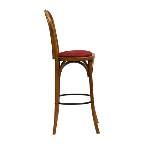 HX848 Hoop Back Bar Chair in Weathered Oak with Shetland Scarlett Seat