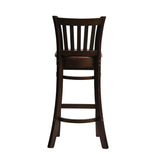HX849 Manhattan Bar Chair in Dark Walnut with Bison Espresso Seat