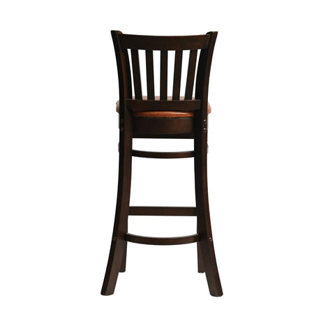 HX850 Manhattan Bar Chair in Dark Walnut with Bison Tan Seat