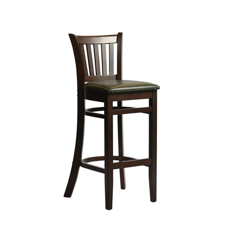 HX852 Manhattan Bar Chair in Dark Walnut with Bison Cedar Seat