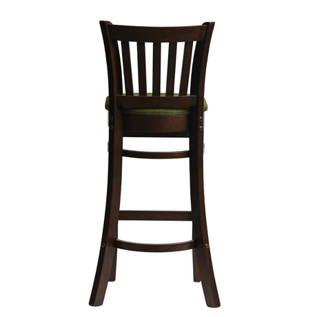 HX854 Manhattan Bar Chair in Dark Walnut with Shetland Forest Seat