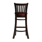 HX855 Manhattan Bar Chair in Dark Walnut with Shetland Scarlett Seat
