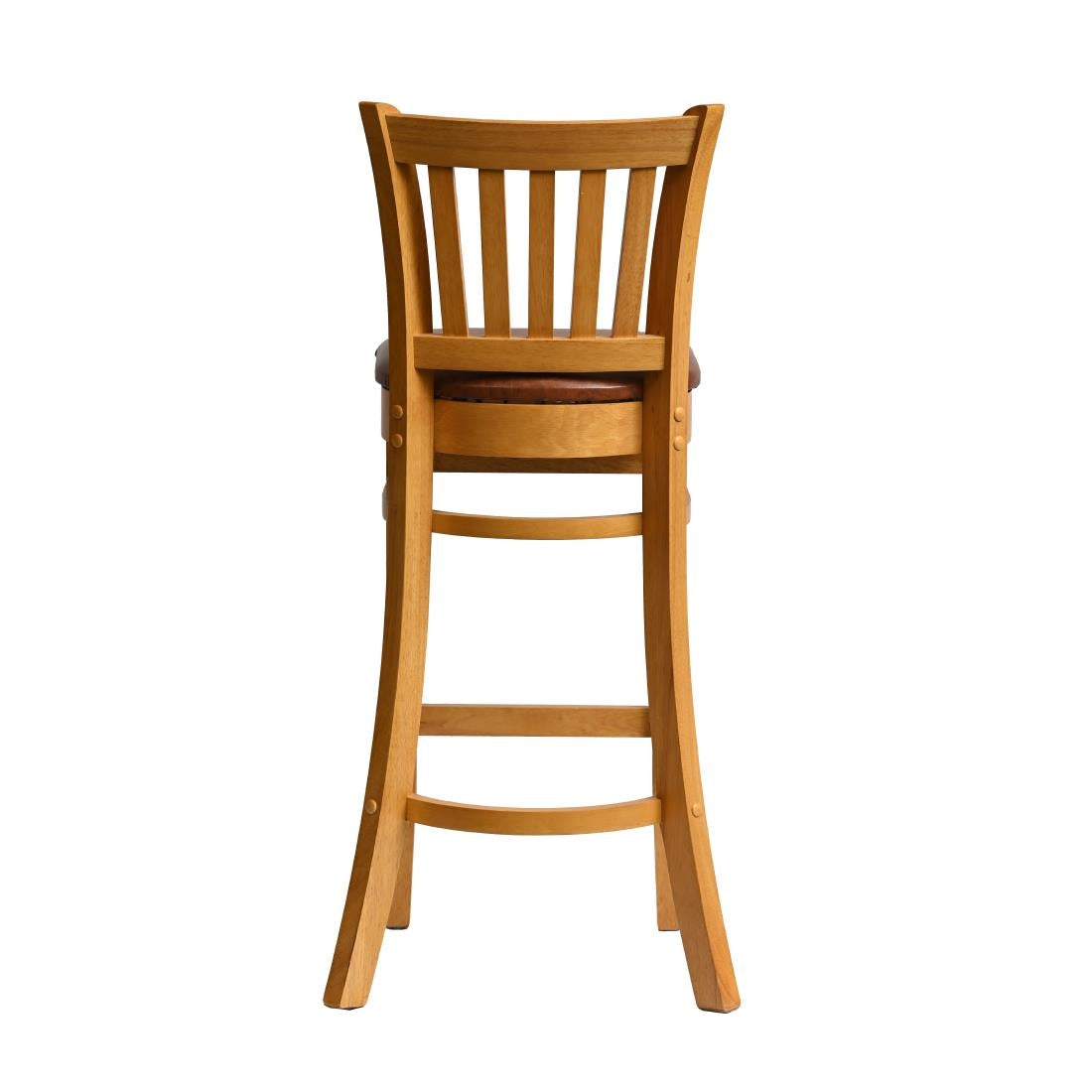 HX856 Manhattan Bar Chair in Soft Oak with Bison Espresso Seat