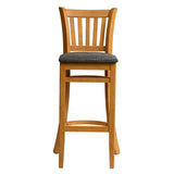 HX860 Manhattan Bar Chair in Soft Oak with Shetland Smoke Seat