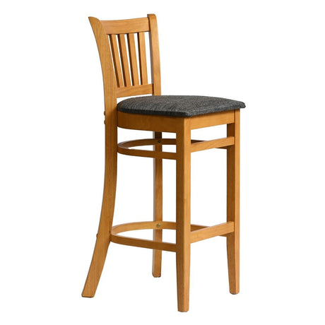 HX860 Manhattan Bar Chair in Soft Oak with Shetland Smoke Seat