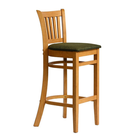 HX861 Manhattan Bar Chair in Soft Oak with Shetland Forest Seat