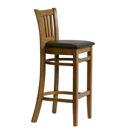 HX866 Manhattan Bar Chair in Weathered Oak with Bison Cedar Seat