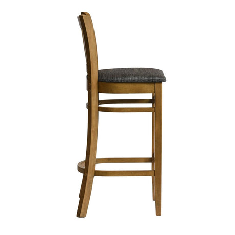 HX867 Manhattan Bar Chair in Weathered Oak with Shetland Smoke Seat