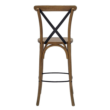 HX871 Bristol Bar Chair in Weathered Oak
