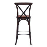 HX873 Bristol Bar Chair in Dark Walnut with Bison Tan Seat