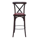 HX874 Bristol Bar Chair in Dark Walnut with Bison Bordeaux Seat