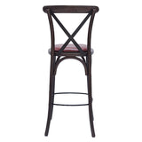 HX874 Bristol Bar Chair in Dark Walnut with Bison Bordeaux Seat