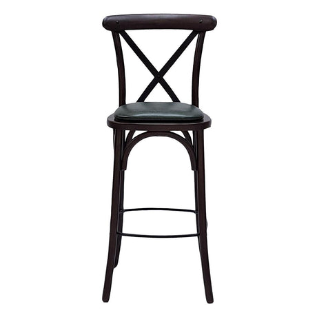 HX875 Bristol Bar Chair in Dark Walnut with Bison Cedar Seat