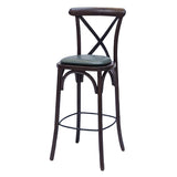 HX875 Bristol Bar Chair in Dark Walnut with Bison Cedar Seat