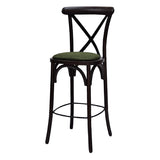 HX877 Bristol Bar Chair in Dark Walnut with Shetland Forest Seat