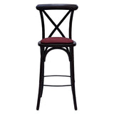 HX878 Bristol Bar Chair in Dark Walnut with Shetland Scarlett Seat