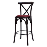 HX878 Bristol Bar Chair in Dark Walnut with Shetland Scarlett Seat