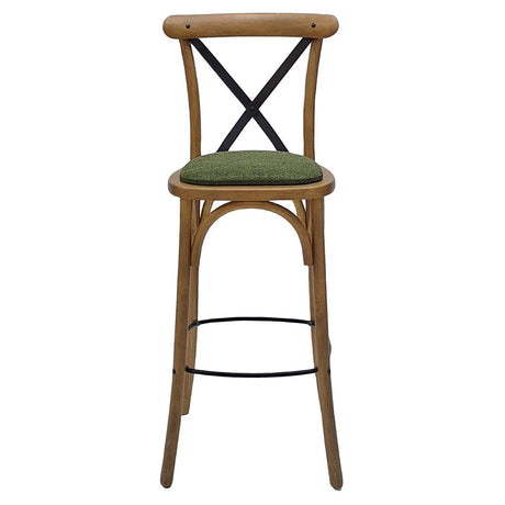 HX884 Bristol Bar Chair in Weathered Oak with Shetland Forest Seat