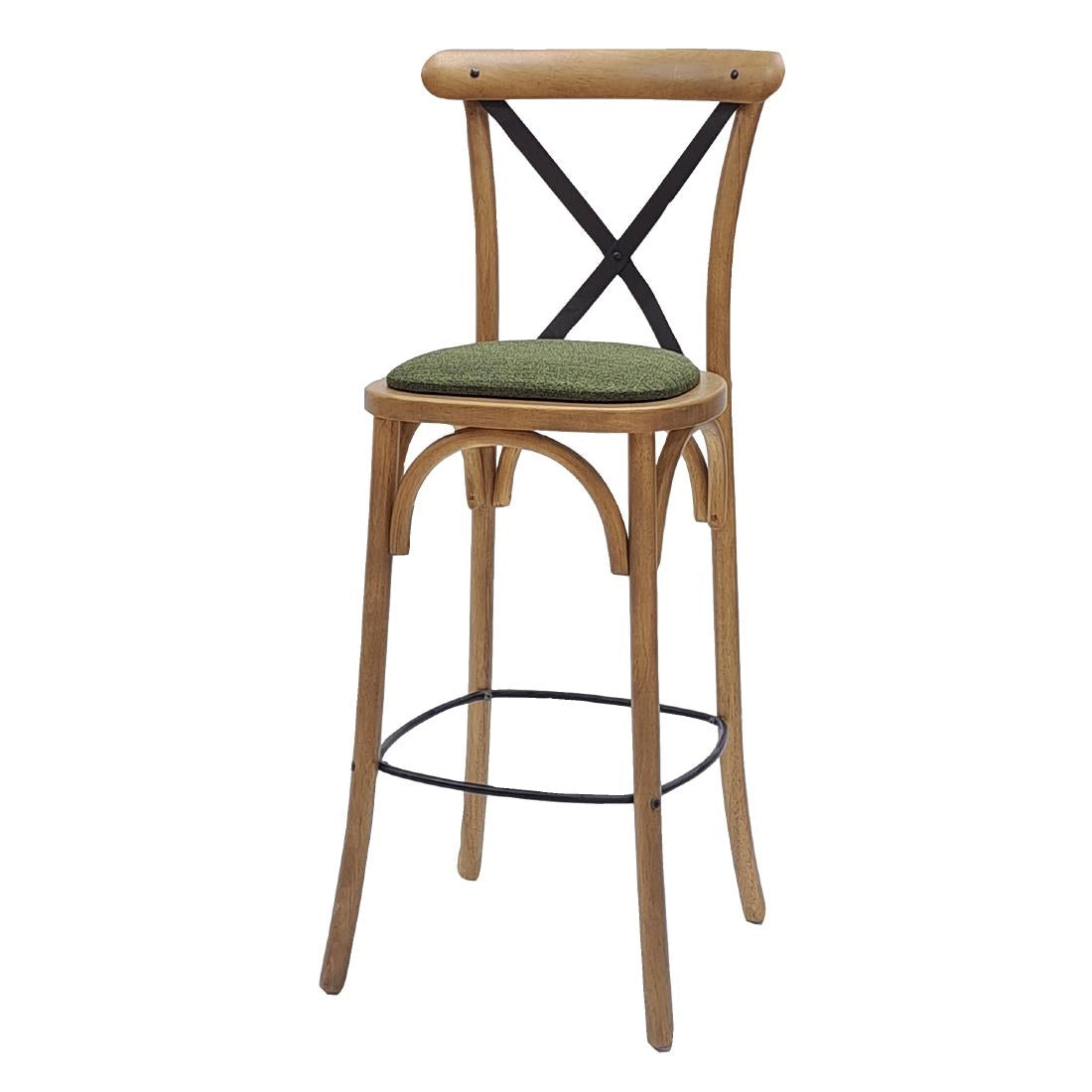 HX884 Bristol Bar Chair in Weathered Oak with Shetland Forest Seat