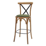 HX884 Bristol Bar Chair in Weathered Oak with Shetland Forest Seat