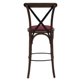HX893 Bristol Bar Chair in Vintage with Shetland Scarlett Seat