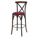 HX893 Bristol Bar Chair in Vintage with Shetland Scarlett Seat