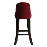 HX896 Kilsby Bar Chair in Dark Walnut with Bison Bordeaux Seat