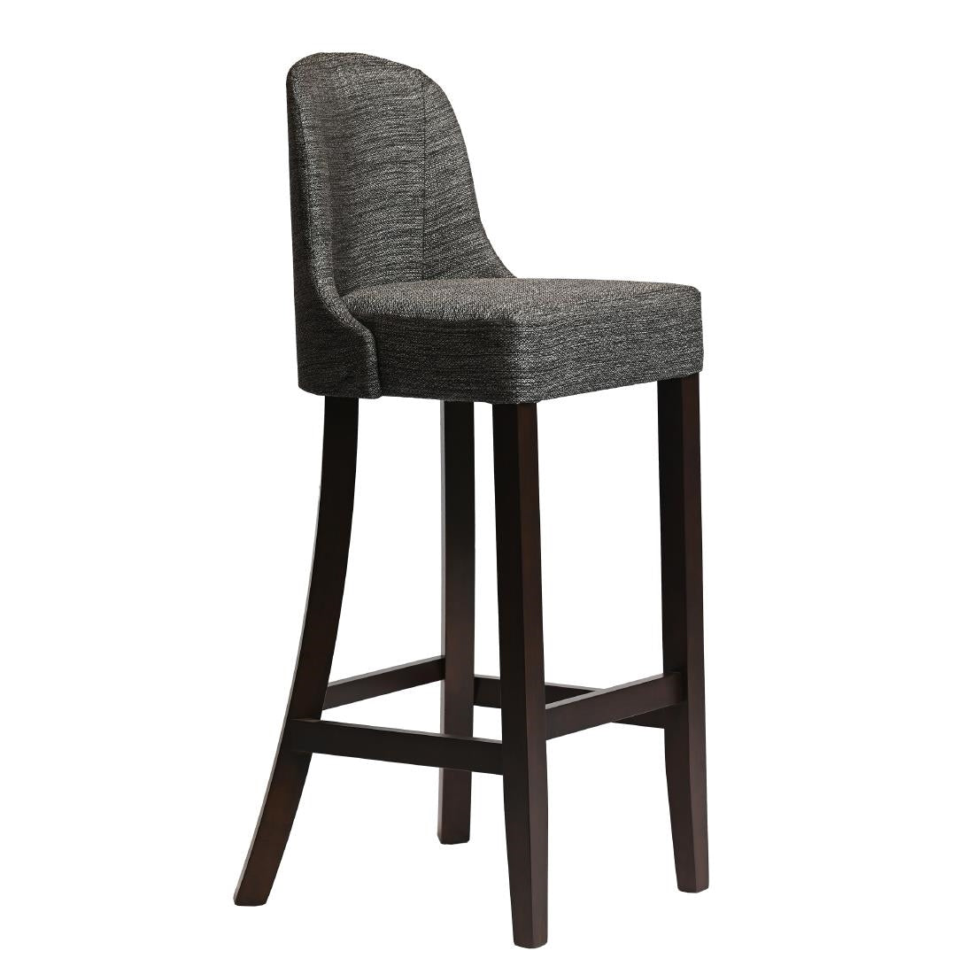 HX898 Kilsby Bar Chair in Dark Walnut with Shetland Smoke Seat