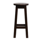 HX908 Wooden Top High Stool in Dark Walnut (Pack of 2)