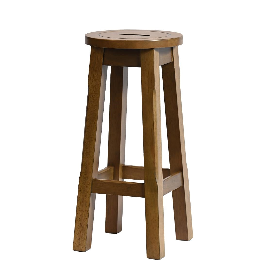HX909 Wooden Top High Stool in Weathered Oak (Pack of 2)