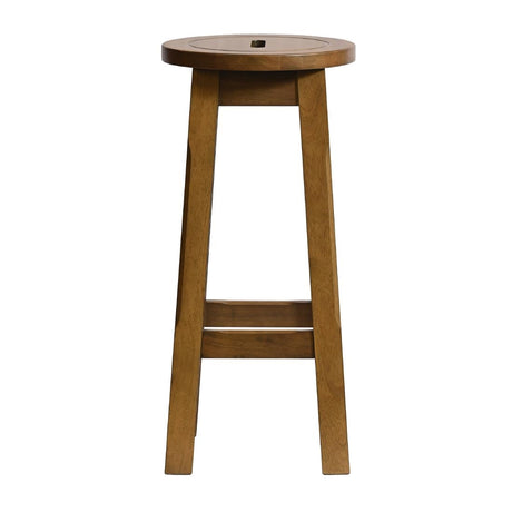 HX909 Wooden Top High Stool in Weathered Oak (Pack of 2)