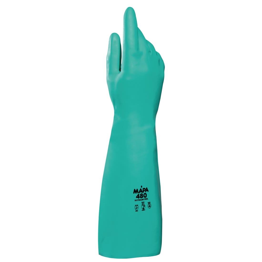 HX950-S Mapa Ultranitril 480 Ultra Long Chemical Handling Gloves Size 7 Small (One Pair)