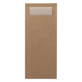 HX970 - Europochette Classic Size Kraft Brown Cutlery Pouch with Kraft 2ply Napkin (500 pack) - JD Catering Equipments Ltd