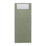 HX973 - Europochette Classic Size Sage Green Cutlery Pouch with White 2ply Napkin (500 pack) - JD Catering Equipments Ltd