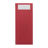 HX975 - Europochette Classic Size Beet Red Cutlery Pouch with White 2ply Napkin (500 pack) - JD Catering Equipments Ltd