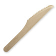 Uncoated Wooden Knife - Unbranded - 16cm - 2,000/ctn - wood - BioPak commercial catering consumable