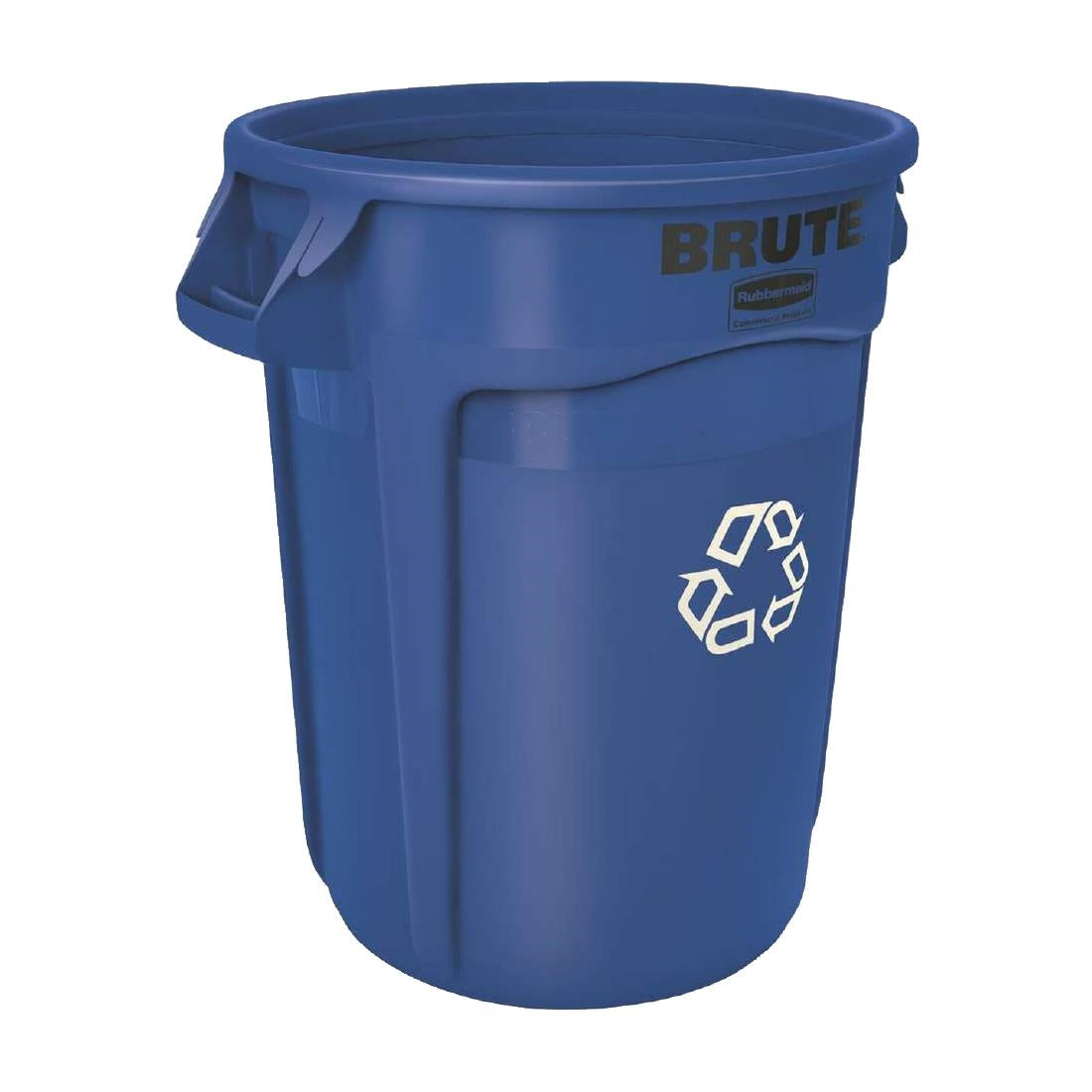 HY021 Rubbermaid BRUTE Container with Recycling Logo Blue 75.7Ltr