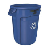 HY021 Rubbermaid BRUTE Container with Recycling Logo Blue 75.7Ltr - JD Catering Equipments Ltd